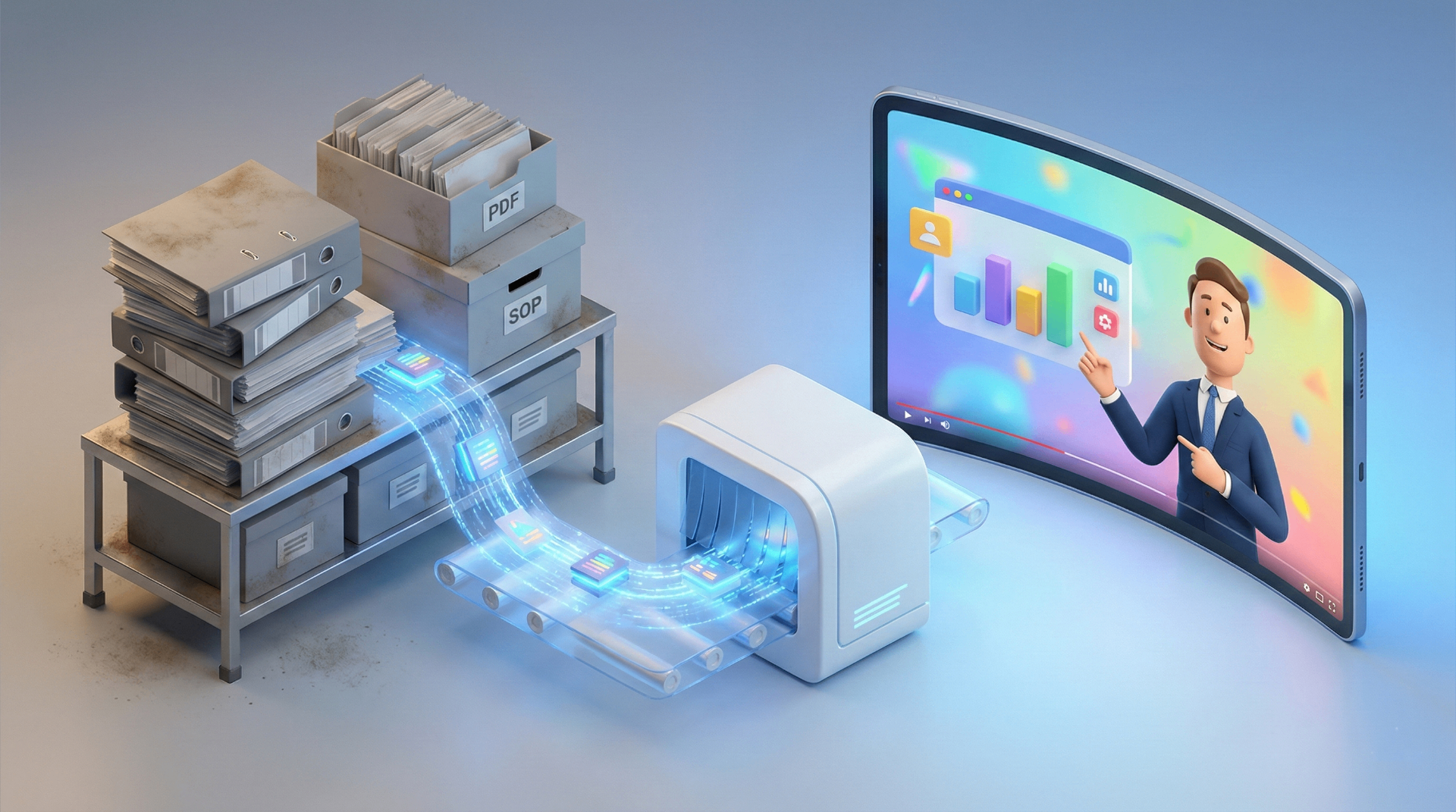 Transform PDFs and SOPs into engaging video content