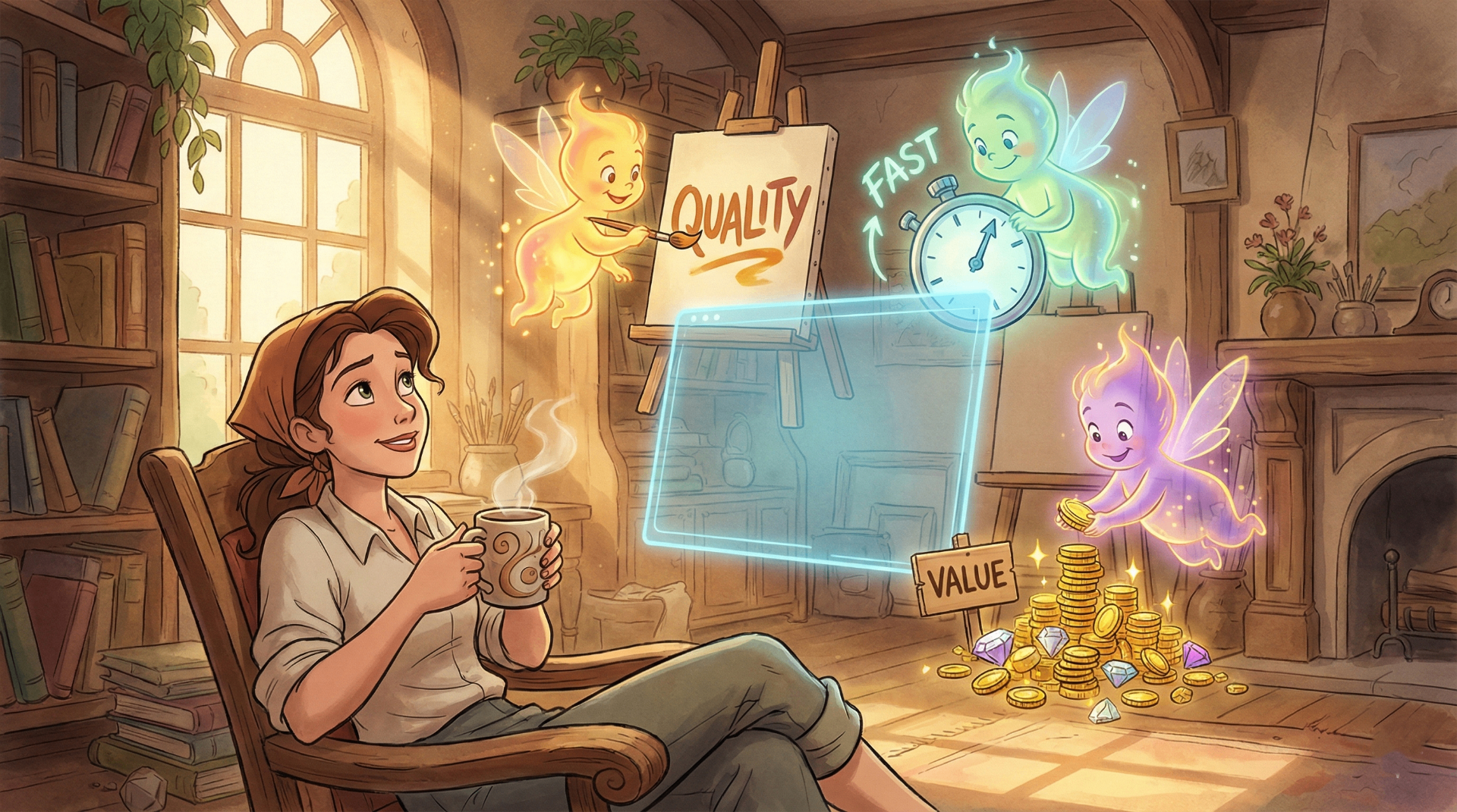 Content creator with AI production team